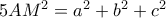 5AM^2=a^2+b^2+c^2