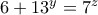6+13^y=7^z