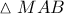 \displaystyle{ 
\vartriangle MAB 
}
