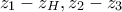 z_{1}-z_{H},z_{2}-z_{3}