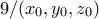 9/(x_0,y_0,z_0)