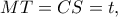 MT=CS=t,