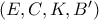 \left( E,C,K,{B}' \right)
