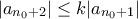 |a_{n_0+2}| \leq k |a_{n_0+1}| |a_{n_0+2}| \leq k |a_{n_0+1}|