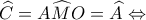 \displaystyle \widehat C = A\widehat MO = \widehat A \Leftrightarrow 