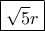 \boxed {\sqrt 5 r}}