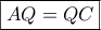 \boxed{AQ = QC}