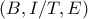 (B,I/T,E)