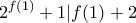 \displaystyle{2^{f(1)}+1|f(1)+2}