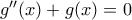 g''(x)+g(x)=0