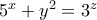5^x+y^2=3^z