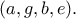 (a,g,b,e).