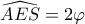 \widehat{AES}=2\varphi \widehat{AES}=2\varphi
