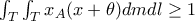 \int _{T}\int _{T}x_{A}(x+\theta )dmdl\geq 1