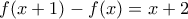 f(x+1)-f(x)=x+2