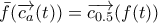 \bar{f}(\overrightarrow{c_a}(t))=\overrightarrow{c_{0.5}}(f(t))