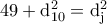 \rm 49+d_{10}^2=d_j^2