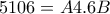 \displaystyle{5106=A4 . 6B}