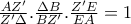\frac{AZ'}{Z'\Delta  }.\frac{\Delta B}{BZ'}.\frac{Z'E}{EA}=1