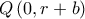 \displaystyle{Q\left( {0,r + b} \right)}
