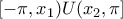 [-\pi,x_1)U(x_2,\pi]