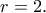 r=2.