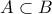 A\subset B