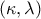 \displaystyle{ &Rho;(\kappa ,\lambda ) }