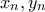 \displaystyle{x_n,y_n}