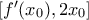 [f'(x_{0}), 2x_{0}]