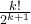 \frac{k!}{2^{k+1}}