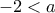 -2<a -2<a