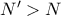 N' > N