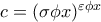 c=(\sigma \phi x)^{\varepsilon \phi x} c=(\sigma \phi x)^{\varepsilon \phi x}