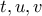 t,u,v