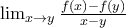 \lim_{x\rightarrow y} \frac{f(x)-f(y)}{x-y}