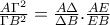 \frac{A\Gamma ^{2}}{\Gamma B^{2}}=\frac{A\Delta }{\Delta B}.\frac{AE}{EB}