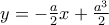 y=-\frac{a}{2}x+\frac{a^{3}}{2}