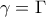 \displaystyle{\gamma=\Gamma}