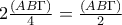 2\frac{(AB\Gamma) }{4} = \frac{(AB\Gamma) }{2}