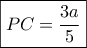 \boxed{PC=\frac{3a}{5}}