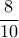  \dfrac{8}{10}
