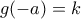 g(-a)=k