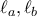 \ell_a, \ell_b
