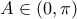 A\in (0,\pi)