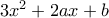 3x^2+2ax+b