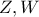 Z,W Z,W