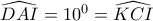 \widehat{DAI}=10^{0}=\widehat{KCI}