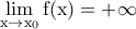 \displaystyle\rm \lim_{x\to x_0}f(x)=+\infty}