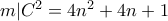 m|C^2=4n^2+4n+1